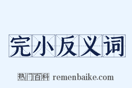 完小反义词是什么意思的图片